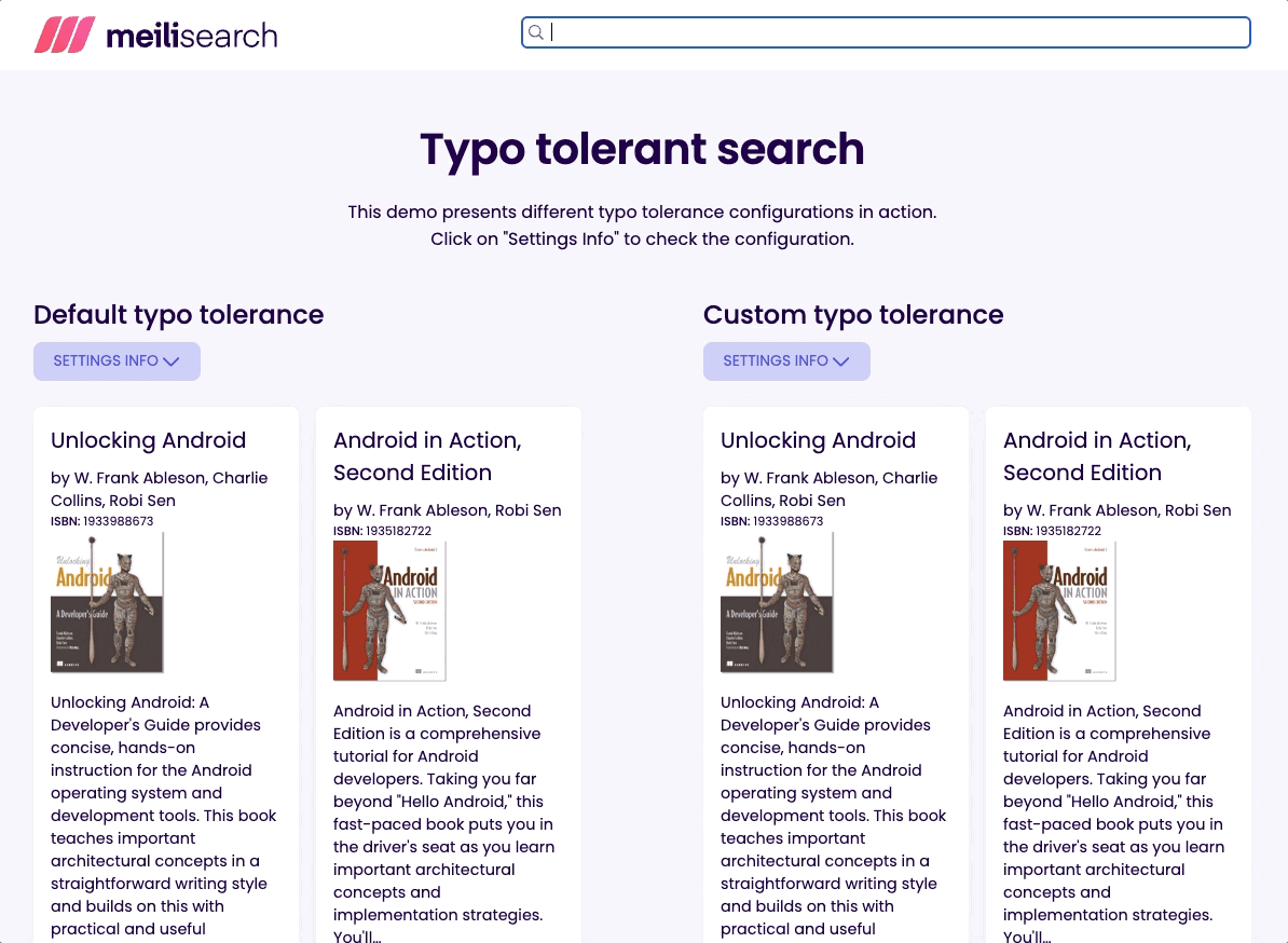 When searching for an ISBN, Meilisearch returns only one document when typo tolerance has been disabled on the isbn field