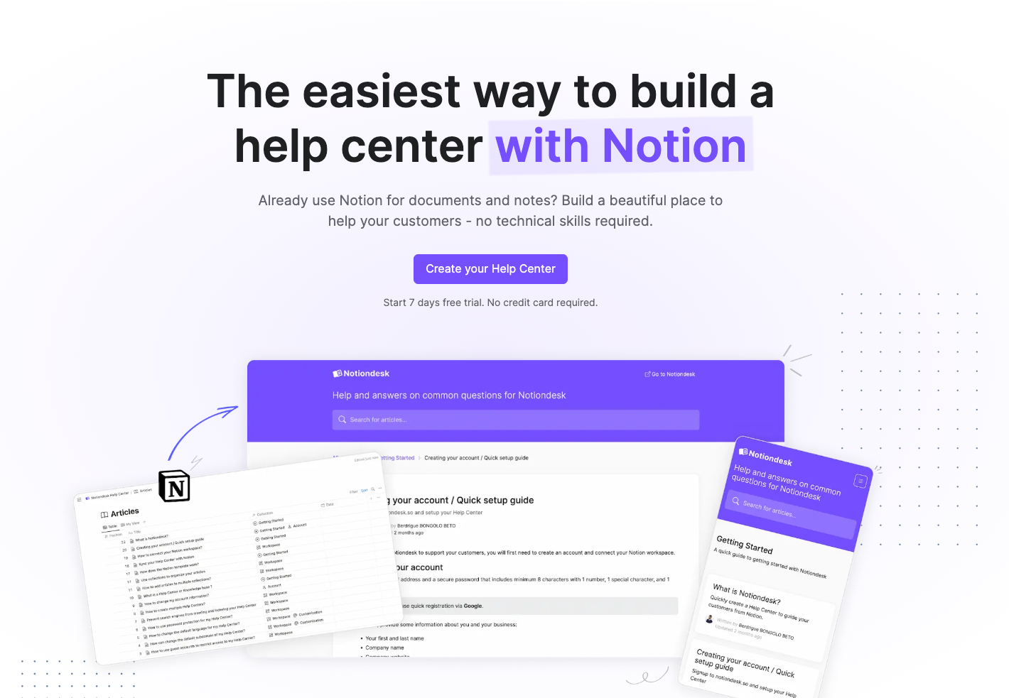 The easiest way to build a help center with Notion