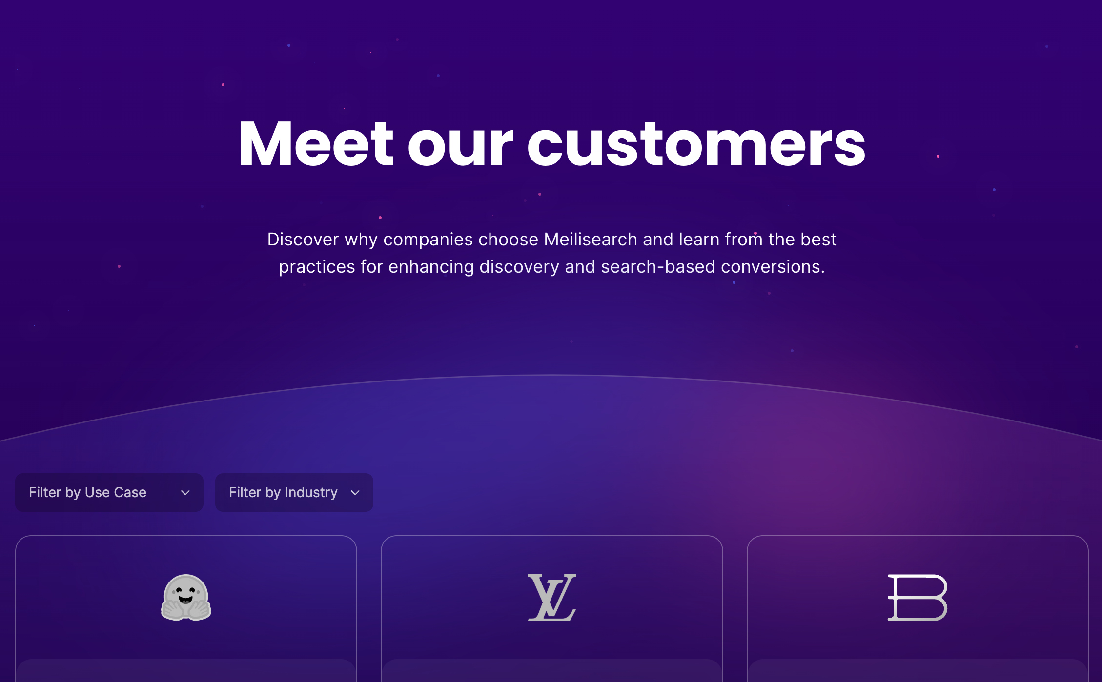 Meilisearch customers page