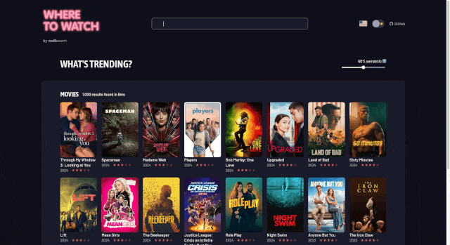 Searching for movies using hybrid search