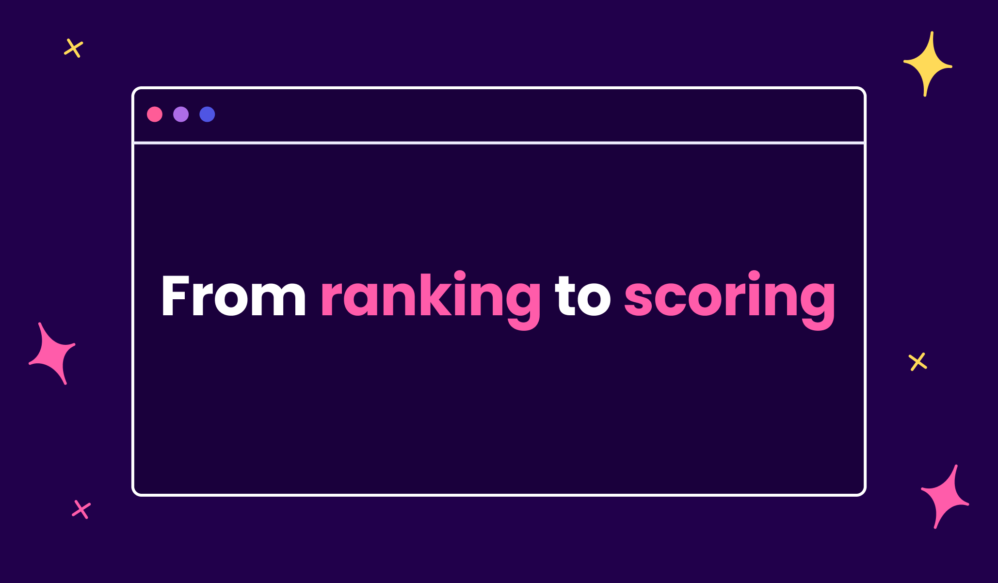 From ranking to scoring