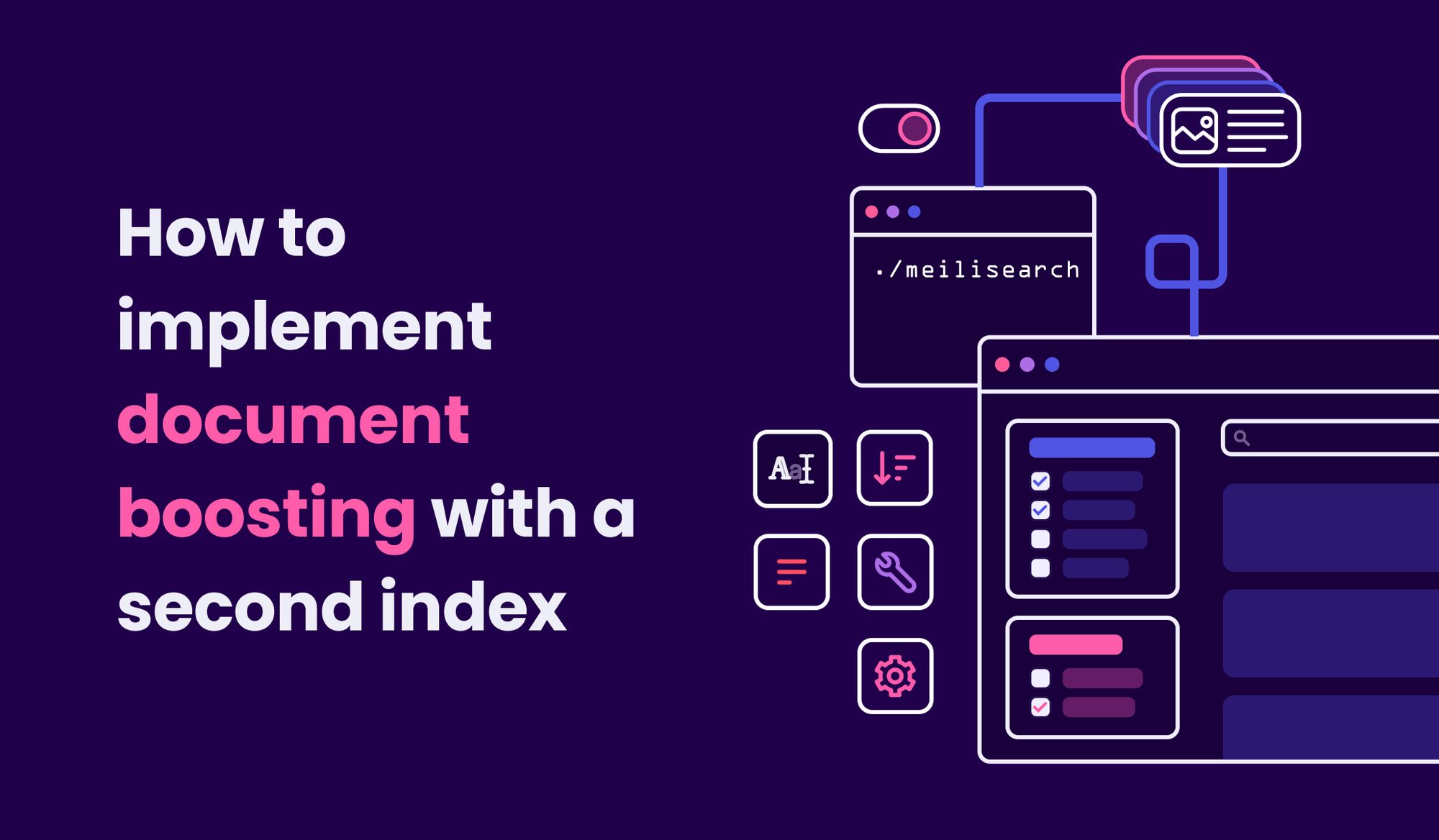 How to implement document boosting with a second index